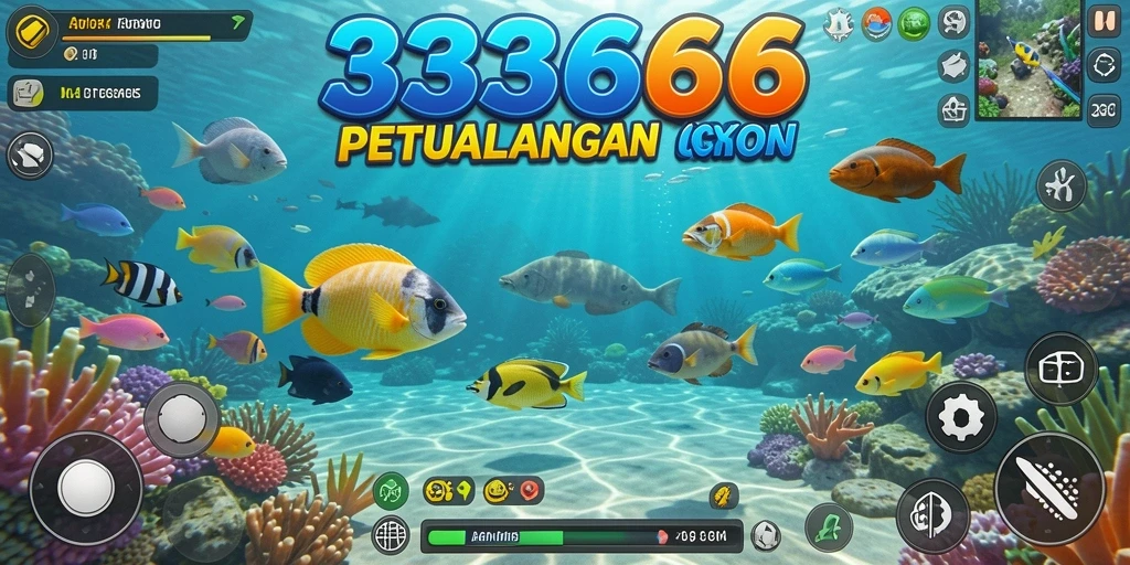 Screenshot gameplay menampilkan aksi seru menembak ikan.