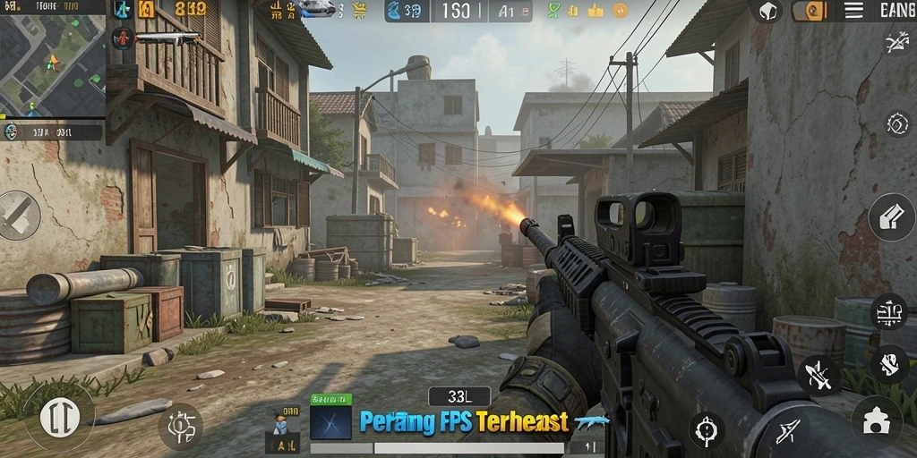 Tampilan gameplay menegangkan dari 33L dengan aksi seru FPS.