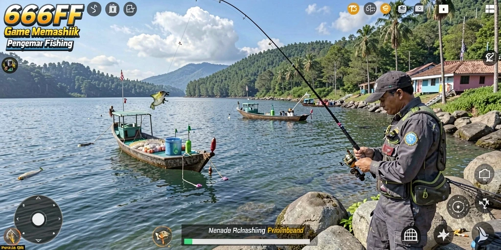 Tampilan gameplay Fishing yang mendebarkan di 666FF.