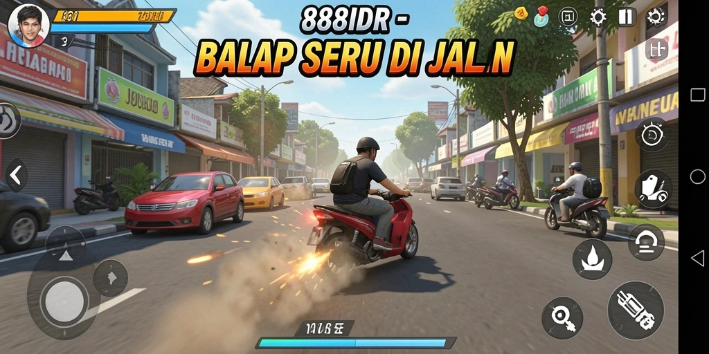 Gameplay balap mobil yang mendebarkan di 888IDR.