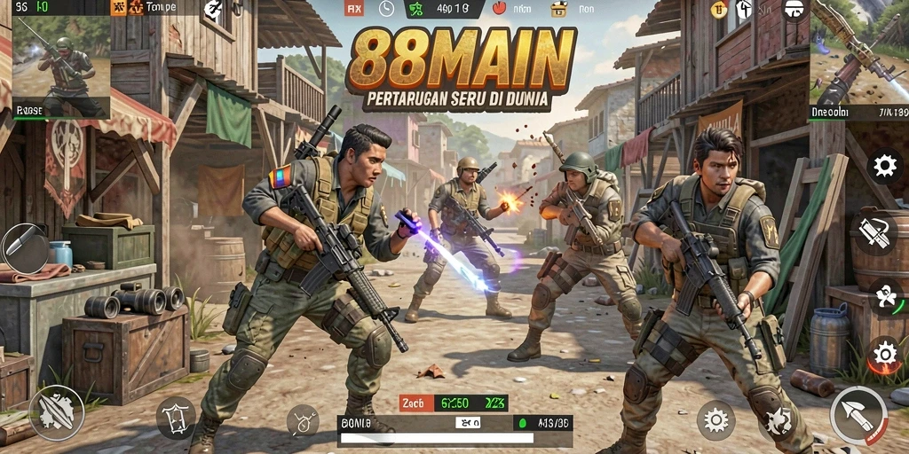 Screenshot gameplay Battle Royale 88MAIN dengan aksi mendebarkan.