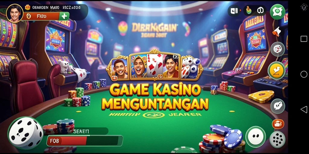 Screenshot gameplay F08 menampilkan aksi seru dari permainan Kasino.