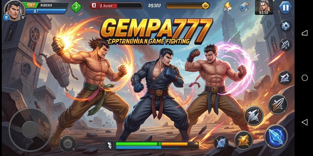 Tampilan gameplay GEMPA777 yang intens dalam pertarungan Fighting.