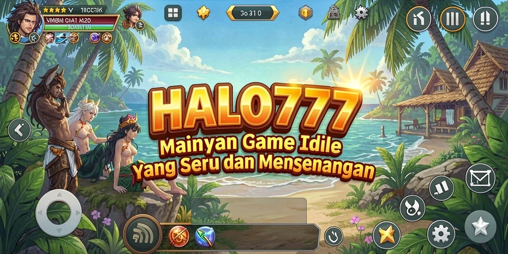 Tampilan utama gameplay HALO777 yang menampilkan mekanisme Idle.