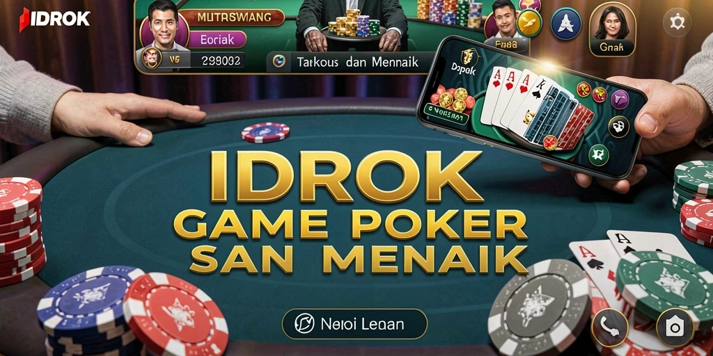 Tampilan gameplay mendebarkan di IDROK, poker seru menanti!