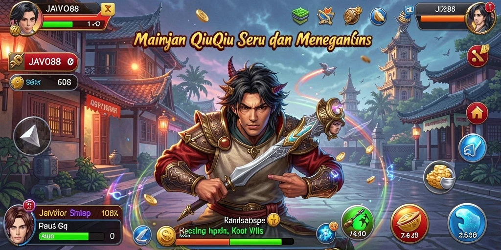 Tampilan menarik dari gameplay QiuQiu di JAVO88.