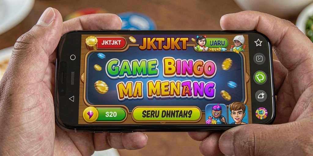 Tampilan utama gameplay JKTJKT dengan suasana Bingo yang seru.