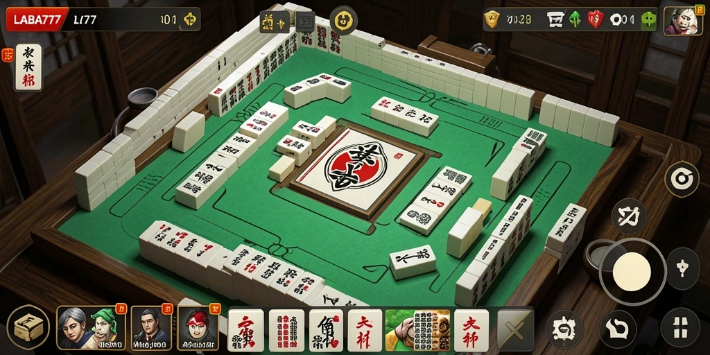 Tampilan gameplay seru dari LABA777 yang menampilkan Mahjong.