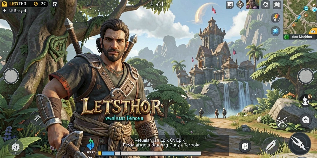 Gameplay LETSTHOR yang mendebarkan dan dunia terbuka yang luas.