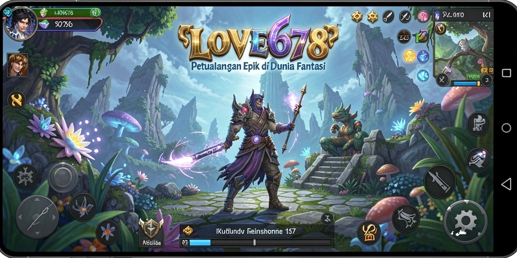 Screenshot gameplay LOVE678 menampilkan aksi pertempuran mendebarkan di dunia RPG.