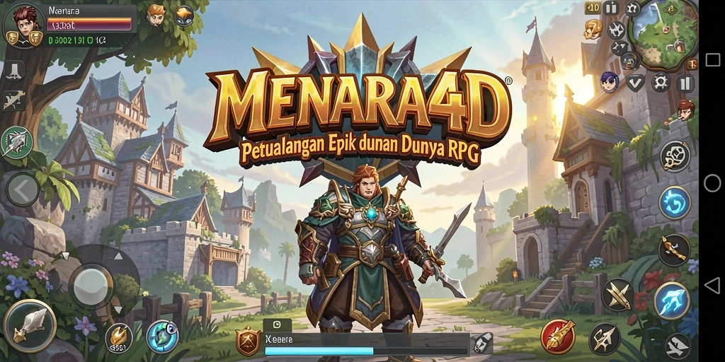 Tampilan penuh aksi dari gameplay RPG MENARA4D.