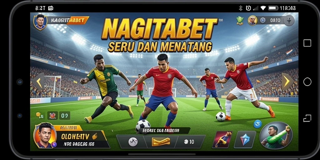 Tampilan utama NAGITABET menampilkan gameplay seru olahraga.