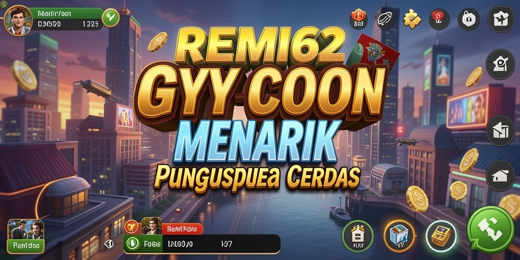 Screenshot utama REMI62 menampilkan strategi bisnis yang mendebarkan.