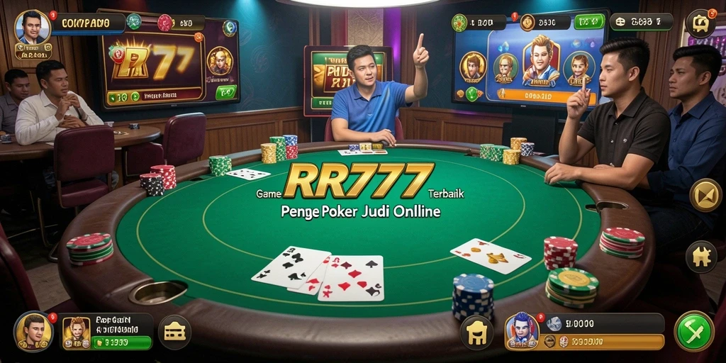 Tampilan gameplay Poker yang seru dan menarik di RR777.