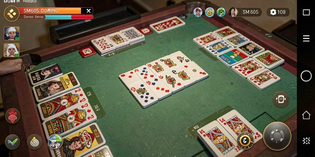 Tampilan menarik dari gameplay SM605 yang penuh keseruan domino.