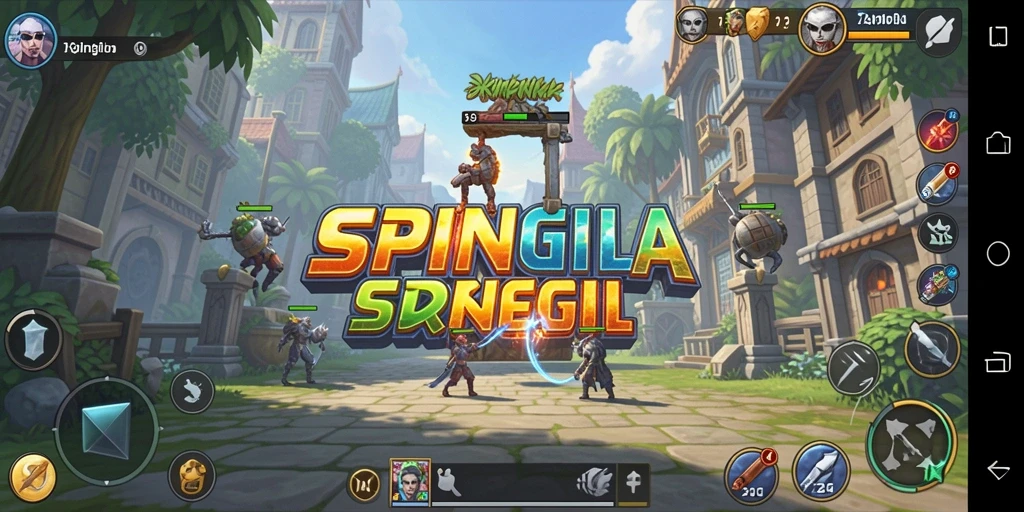 Tampilan gameplay menakjubkan dari SPINGILA yang penuh strategi.