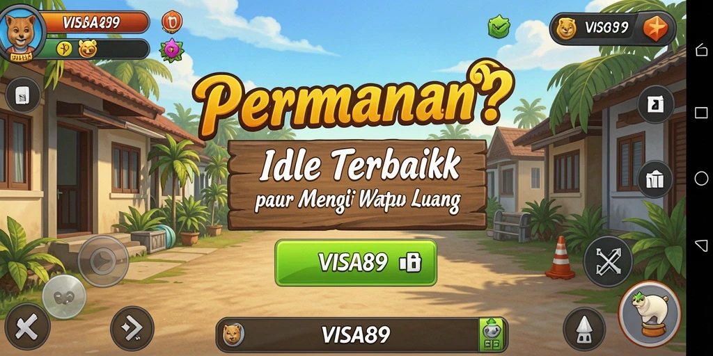 Tampilan gameplay Idle yang menarik dan interaktif dari VISA89.
