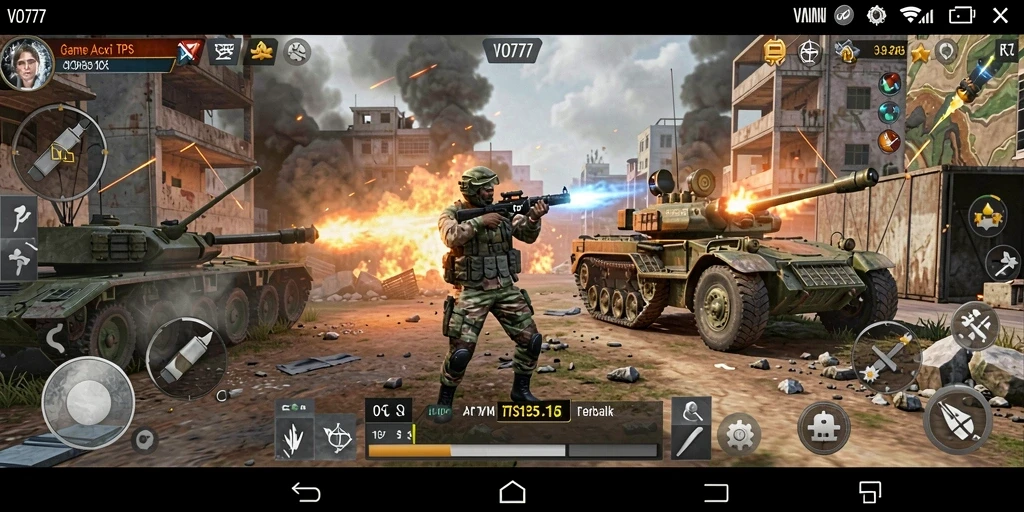 Tampilan gameplay VO777 yang mendebarkan dengan pertarungan seru.