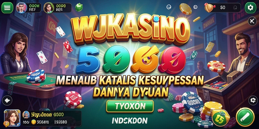 Tampilan mendemonstrasikan gameplay seru dalam membangun kasino Tycoon.