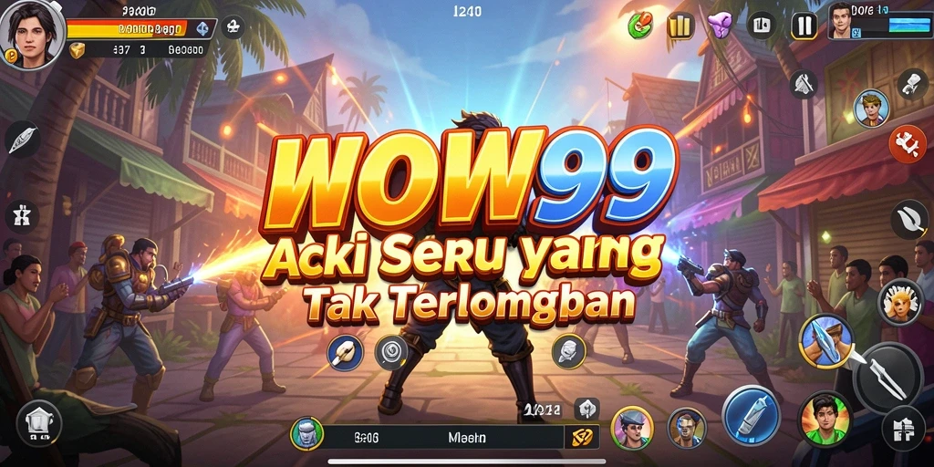 Screenshot WOW99 menampilkan gameplay aksi yang mendebarkan dan intens.